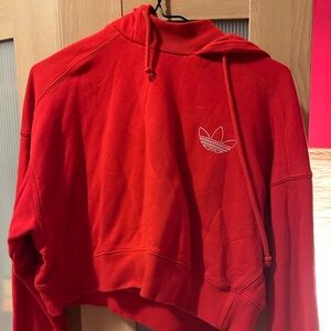 Adidas Vibrant Red Hoodie small